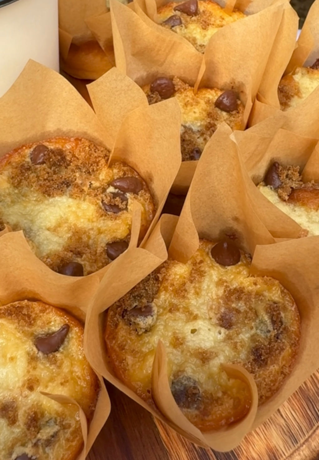 Gourmet Chocolate Banana Muffins w/ Toasted Brown Sugar (16 Muffins)