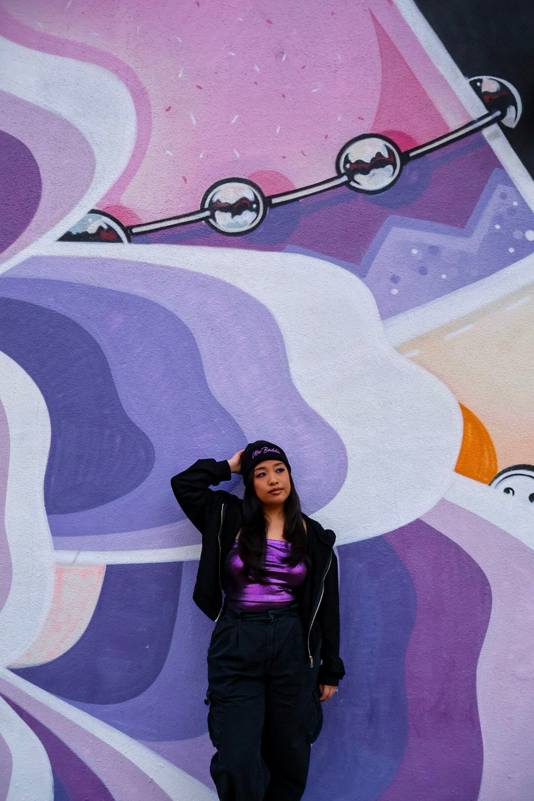 Ube Baddie Beanie (Black)