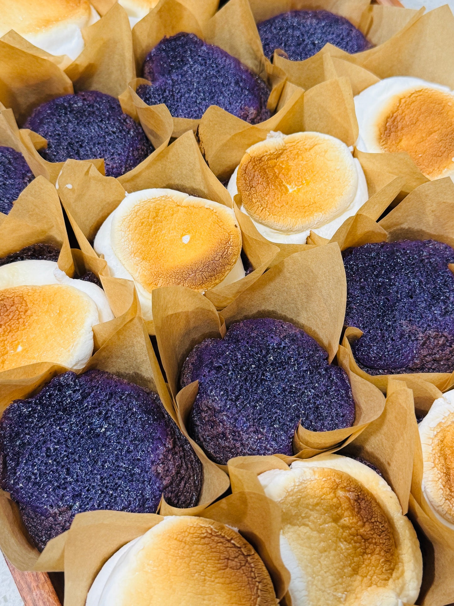 Gourmet Ube Muffins w/ Toasted Marshmallow (16 Muffins)