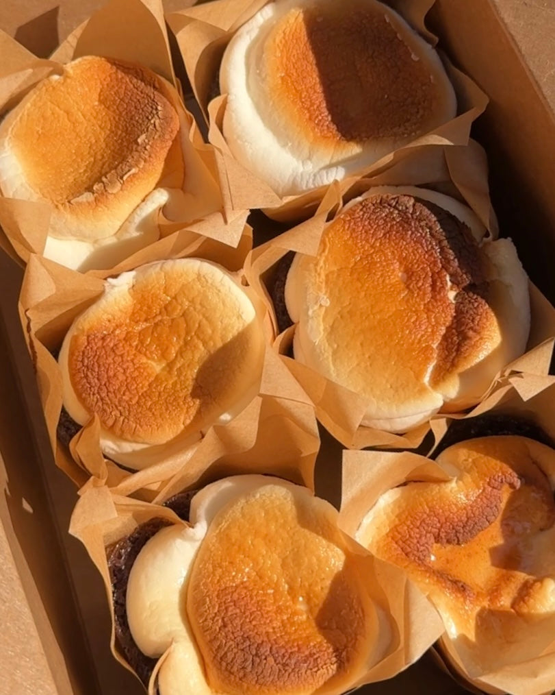 Gourmet Ube Muffins w/ Toasted Marshmallow (16 Muffins)