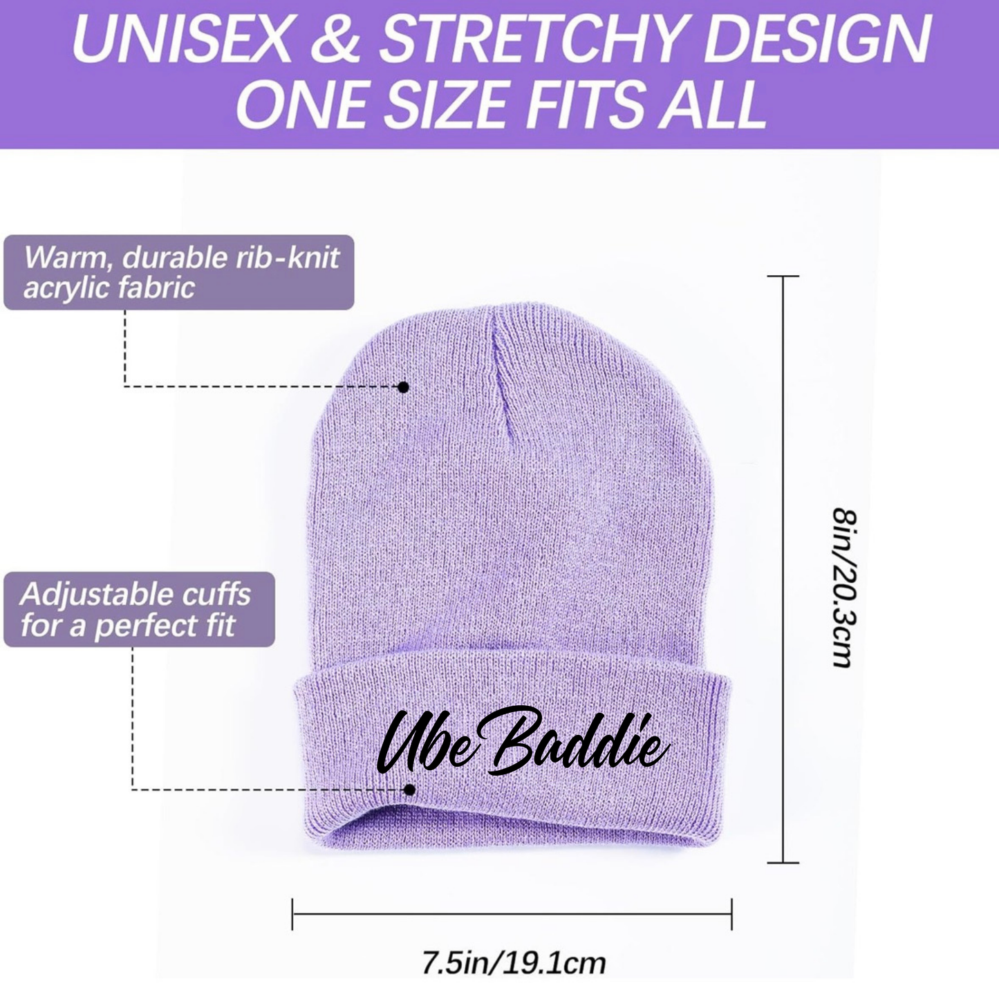 Ube Baddie Beanie (Purple)